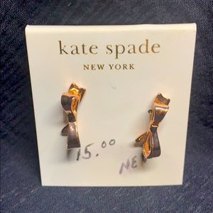 Kate spade rose gold earrings stud 14k
